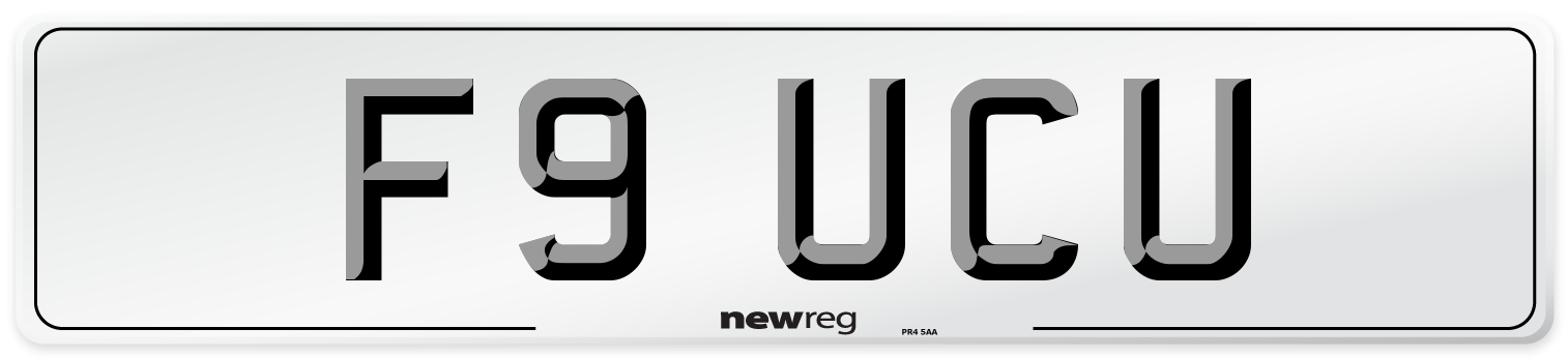 F9 UCU Number Plate from New Reg